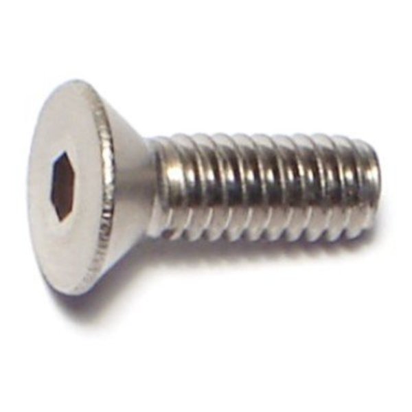 Midwest Fastener #8-32 Socket Head Cap Screw, 18-8 Stainless Steel, 1/2 in Length, 20 PK 72085